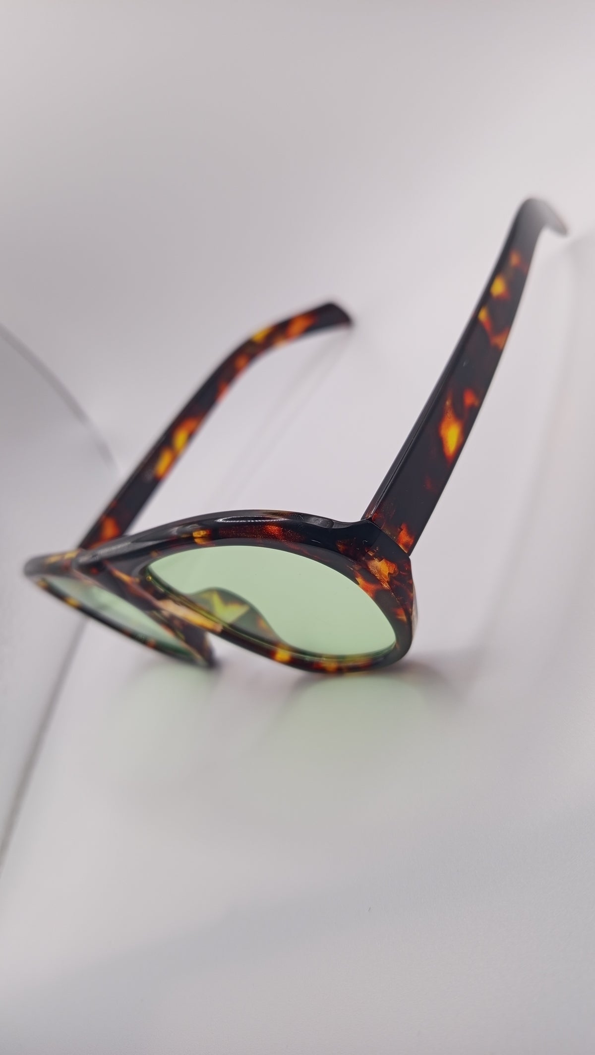 ✨ Lunettes Pilote Rétro « ZN5005 » – Havana Écaille & Verres Vert Vintage ✨