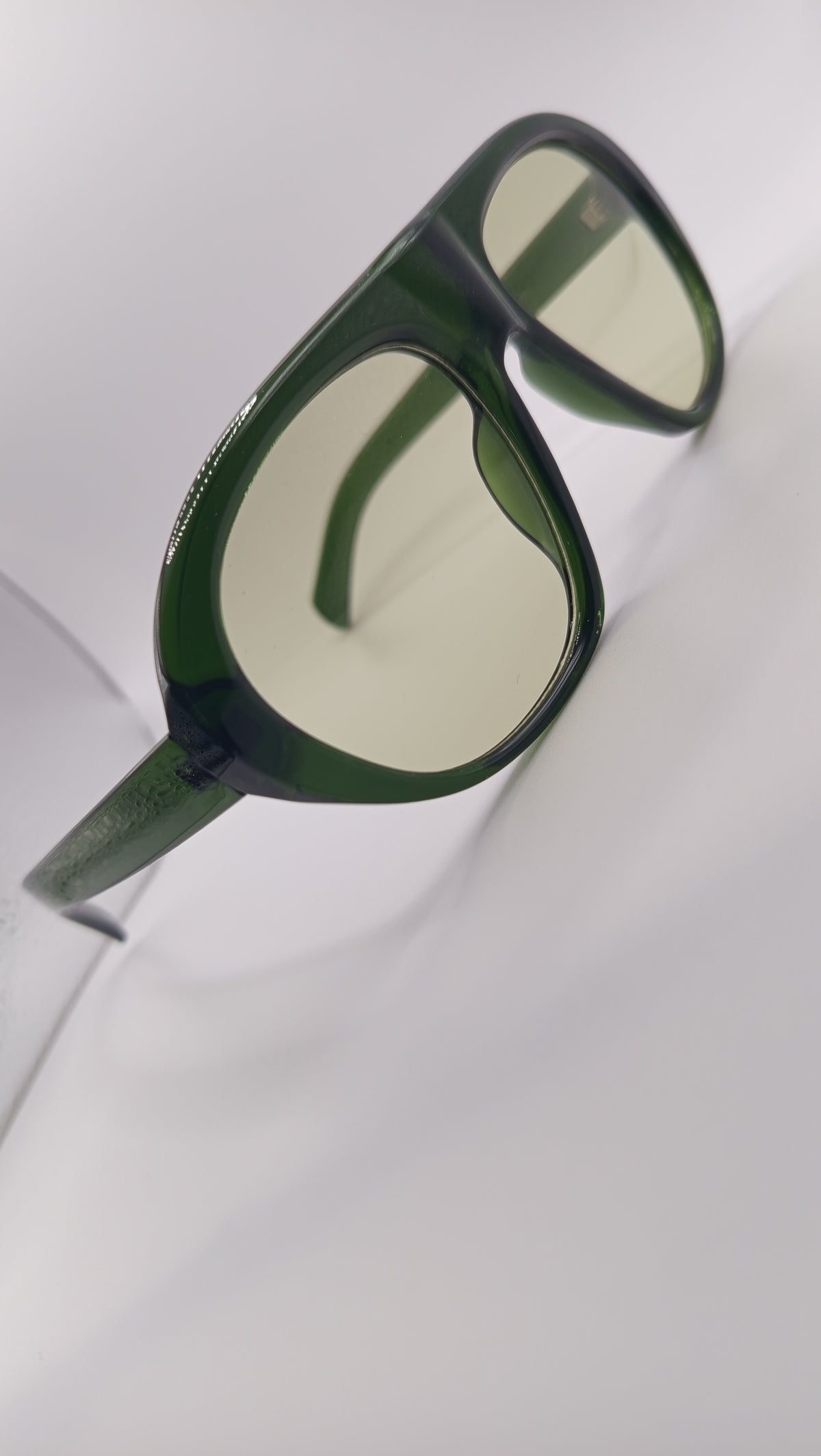✨ Lunettes Pilote Rétro « ZN5005 » – Édition Vert Forêt Translucide & Bicolore ✨