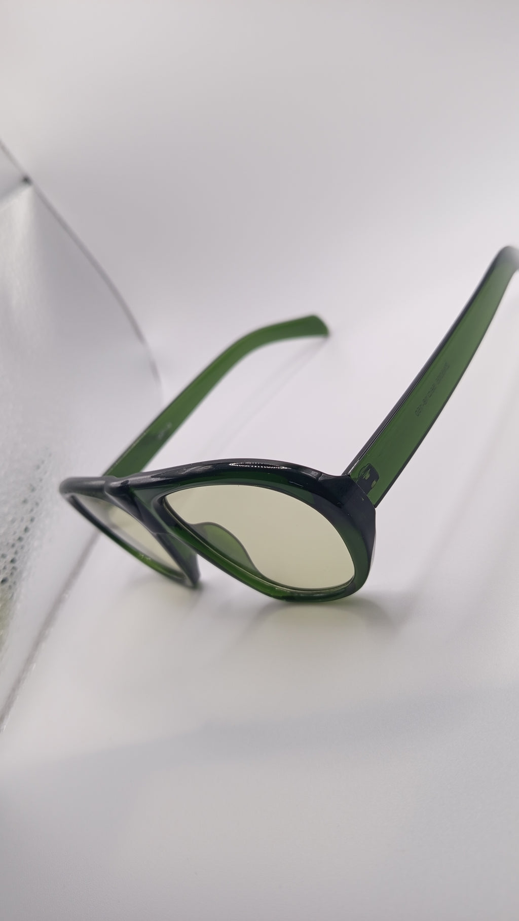 ✨ Lunettes Pilote Rétro « ZN5005 » – Édition Vert Forêt Translucide & Bicolore ✨