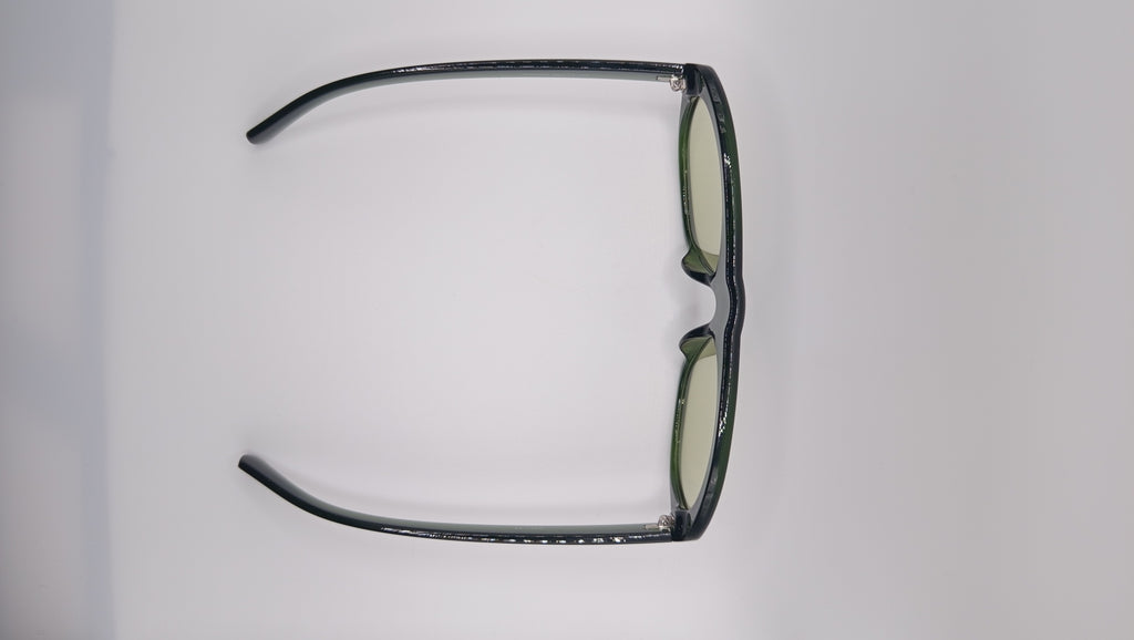 ✨ Lunettes Pilote Rétro « ZN5005 » – Édition Vert Forêt Translucide & Bicolore ✨