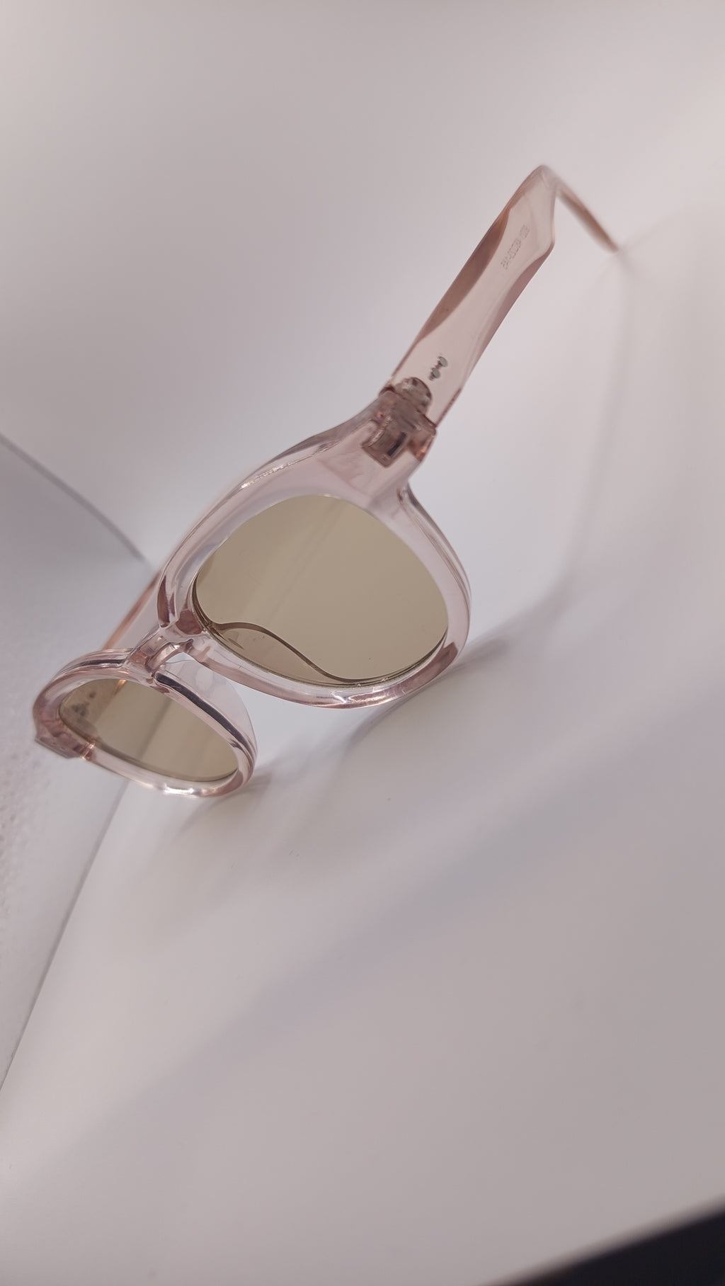 ✨ Lunettes Rétro « 9021 » – Édition Rose Cristal & Ambre ✨