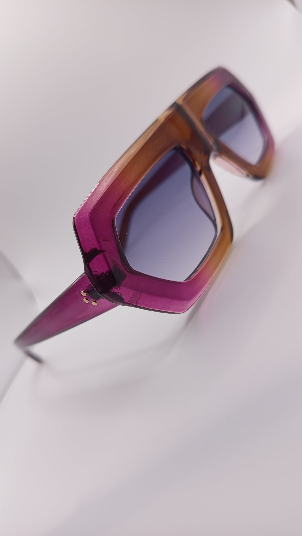 ✨ Lunettes Masque Rétro « M6191 » – Sunset Fuchsia & Ambre Miel ✨